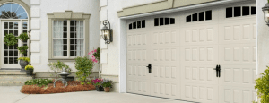 white garage door