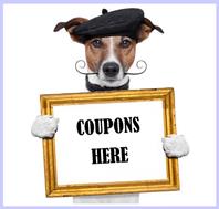 Coupons Here Dog