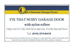 Fix Noisy Garage Door Coupon