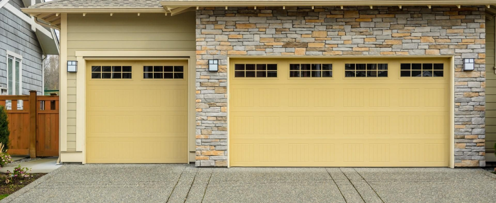 New Yellow garage door