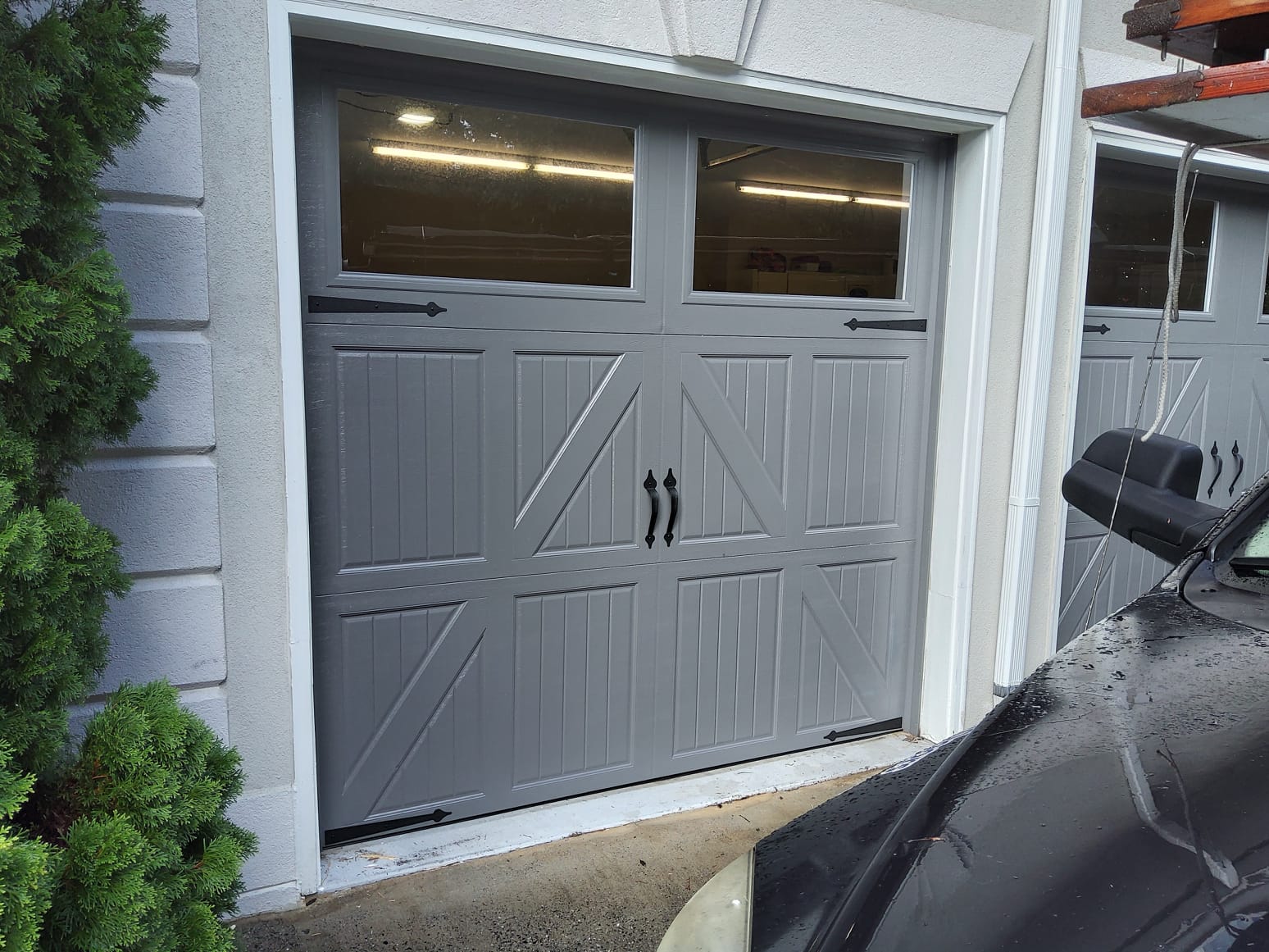 Gray garage door