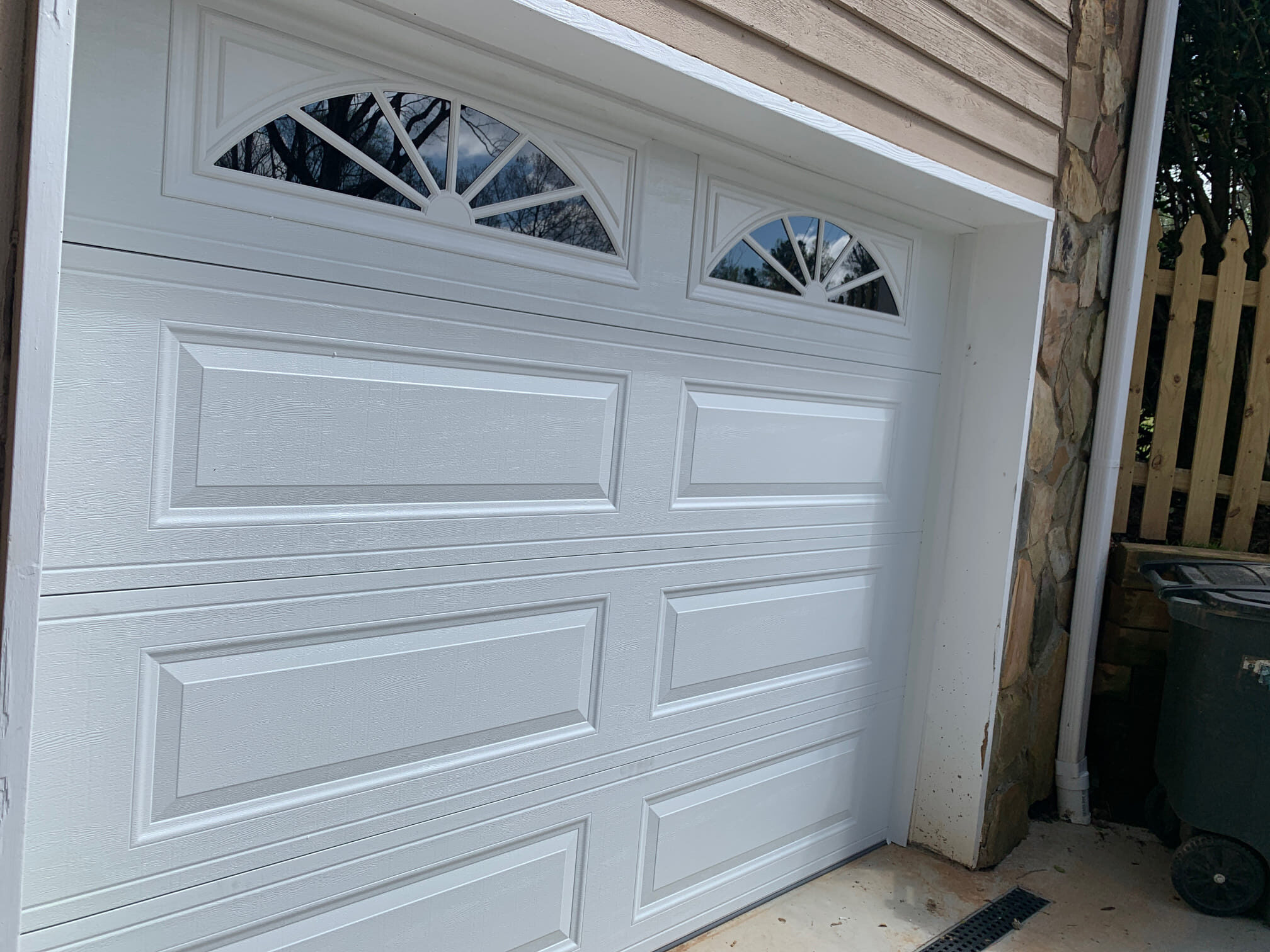 White Long Panel garage door