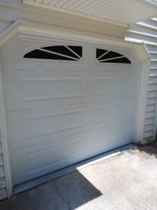 Long Panel White garage door