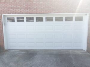 short panel white garage door