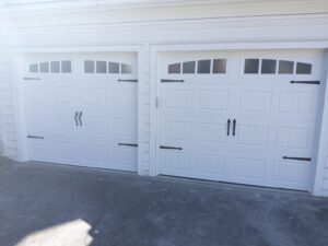 white garage door with window