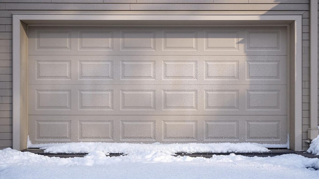 Snow On Atlanta garage door