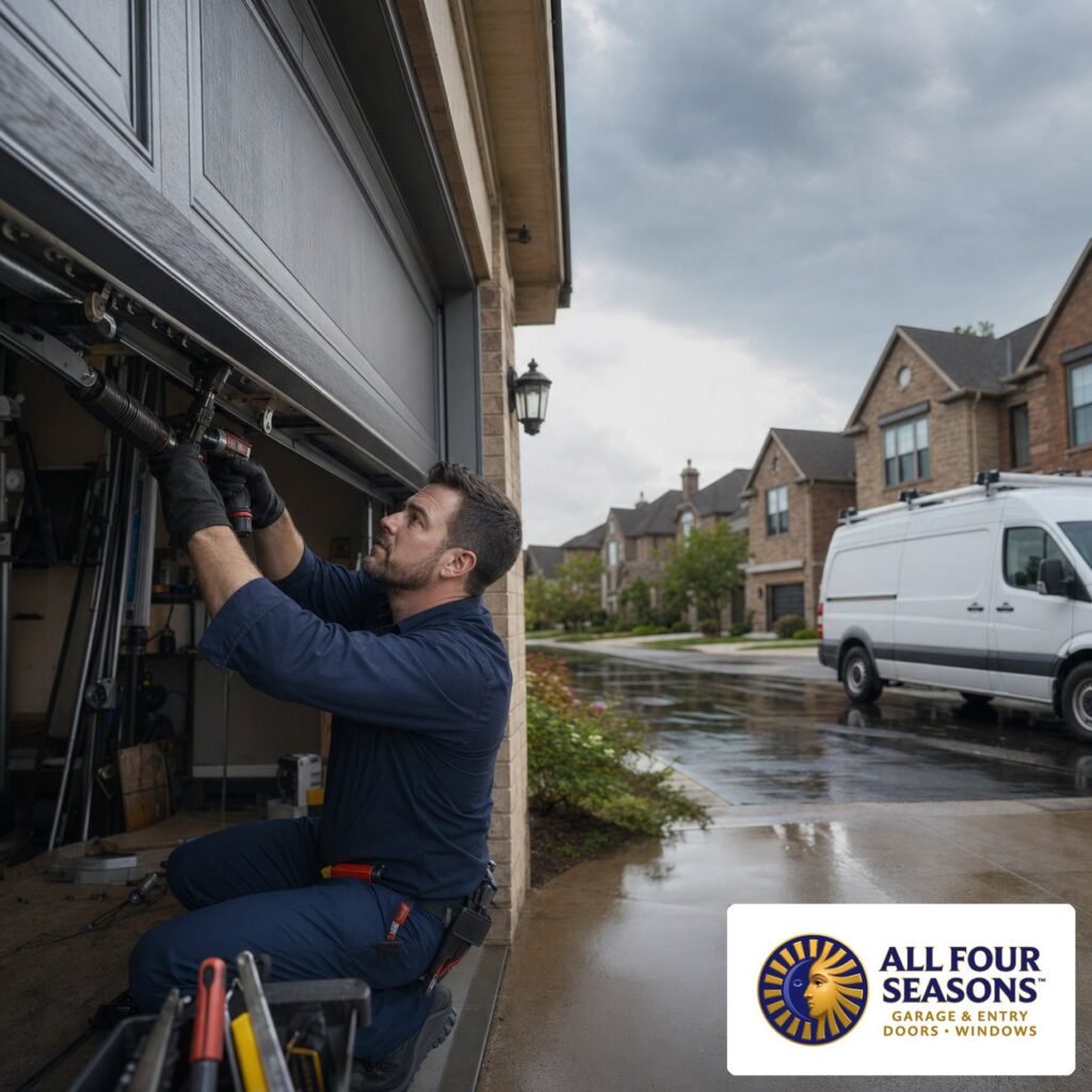 All Four Seasons professional garage door repair technician Marietta GA