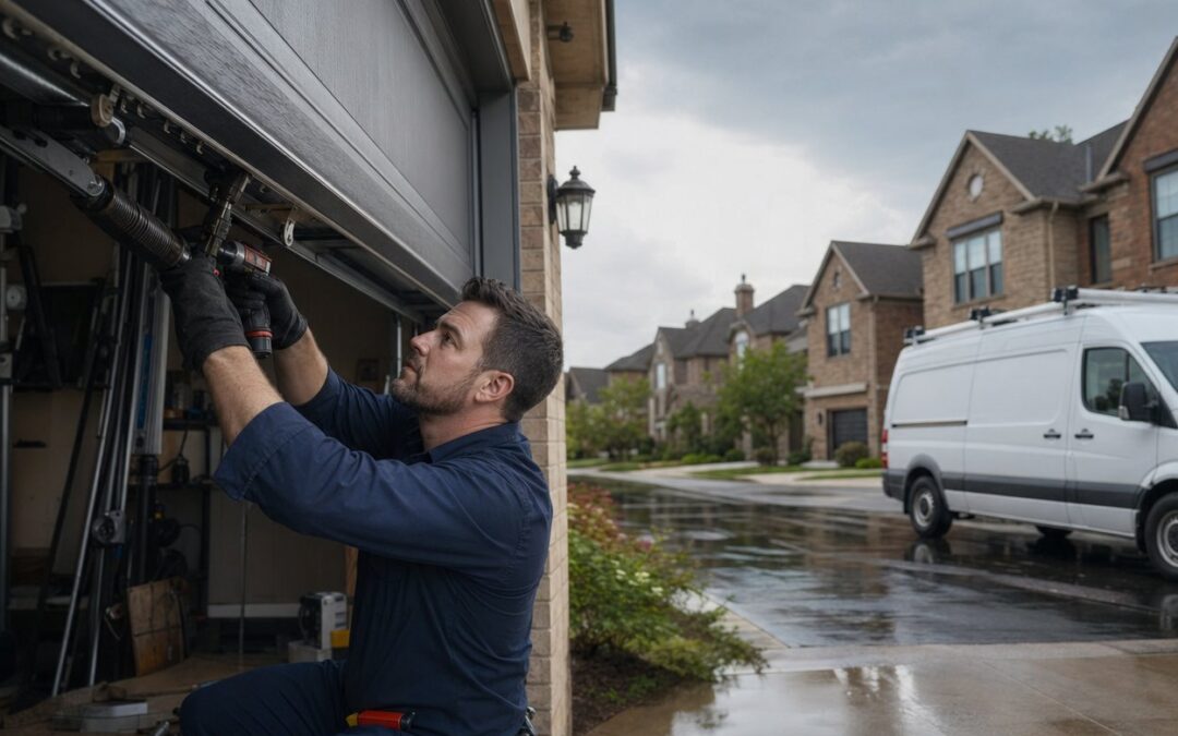 All Four Seasons professional garage door repair technician Marietta GA
