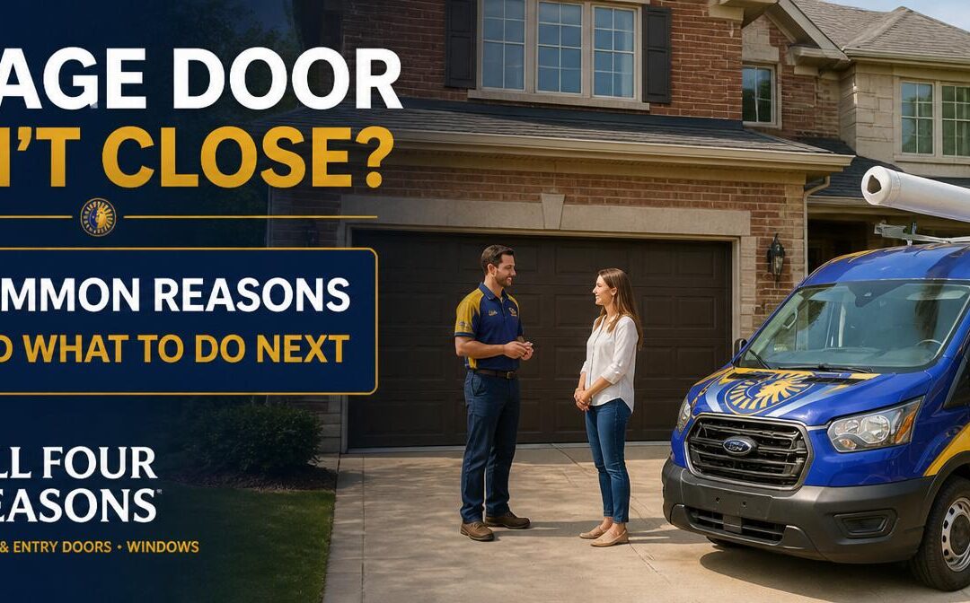 Garage Door Won’t Close? 7 Common Reasons and What to Do Next